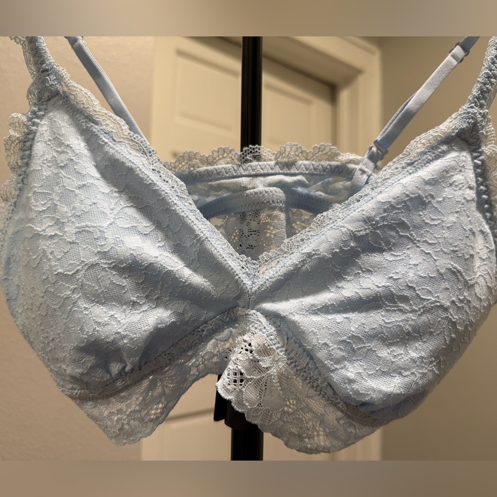 YITTY Baby Blue Lace Bralette Women's Size S